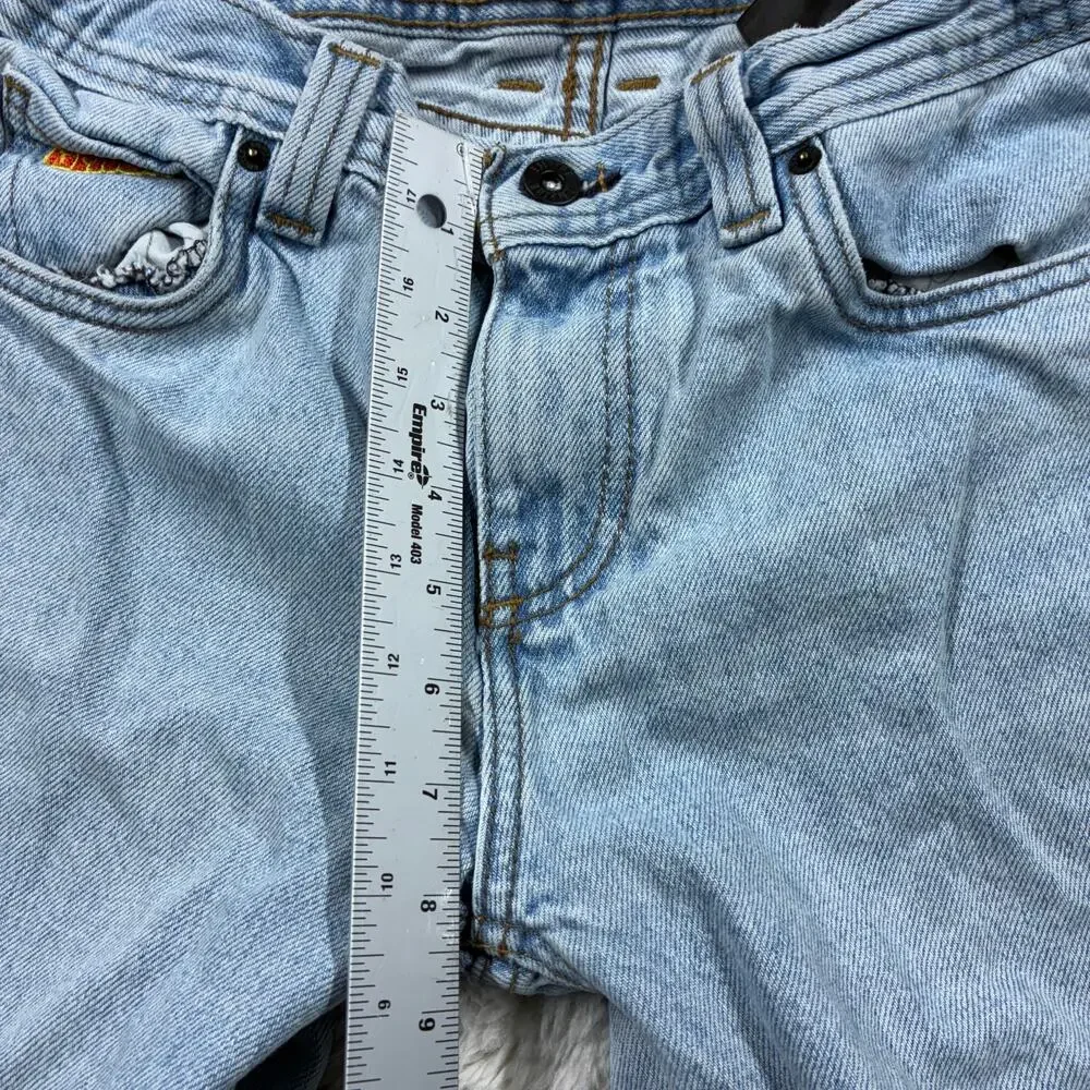 Empyre Straight Jeans Womens 26 Light Wash Baggy Low Rise Denim Skate Hip Hop